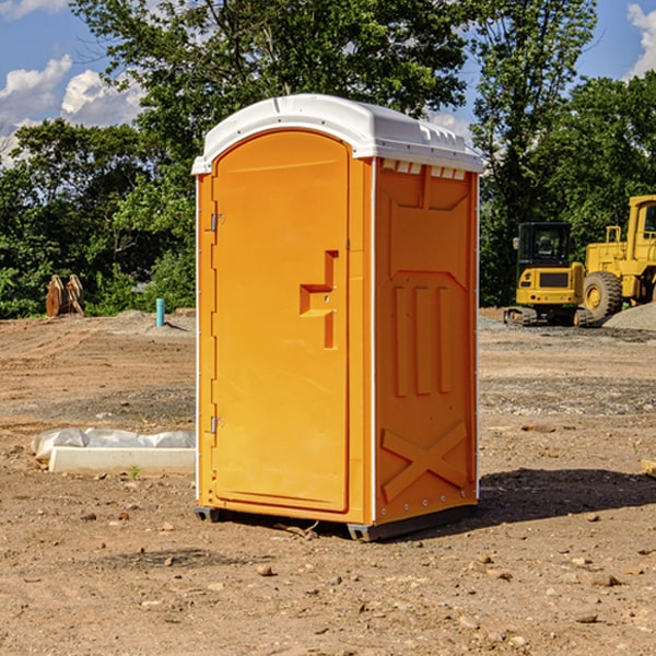 how often are the portable toilets cleaned and serviced during a rental period in Scalp Level